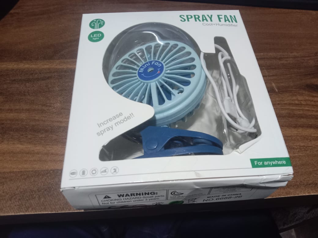 17930 Portable Clip-on Fan, Battery Operated, With Light & Spray, Small Yet Powerful USB Table Fan, 3-Speed Quiet Rechargeable Mini Desk Fan, 360° Rotation, Personal Cooling Fan for Home, Office, Camping 17930 Portable Clip-on Fan, Battery Operated, With Light & Spray, Small Yet Powerful USB Table Fan, 3-Speed Quiet Rechargeable Mini Desk Fan, 360° Rotation, Personal Cooling Fan for Home, Office, Camping